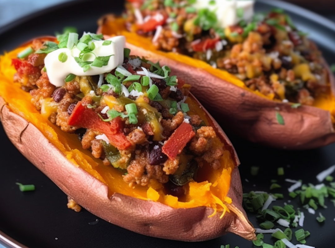 Gevulde zoete aardappel - recept van The Spice Club
