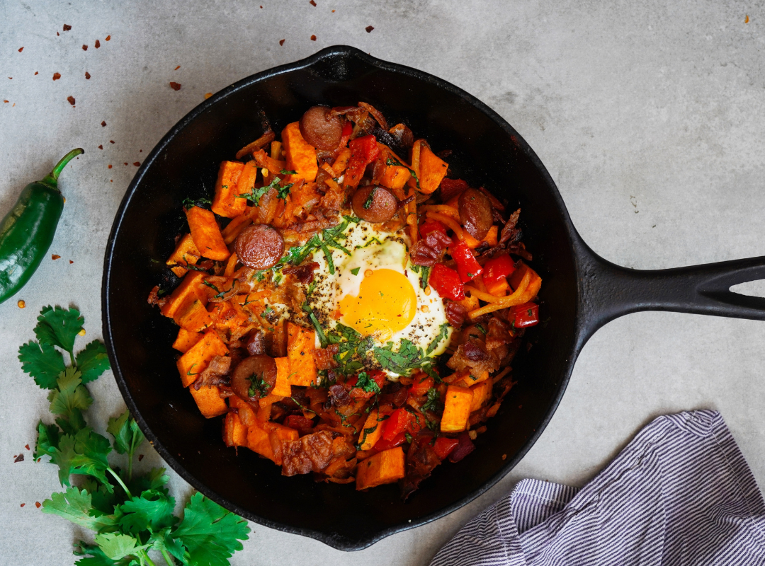 Zoete aardappel met ei - recept van The Spice Club