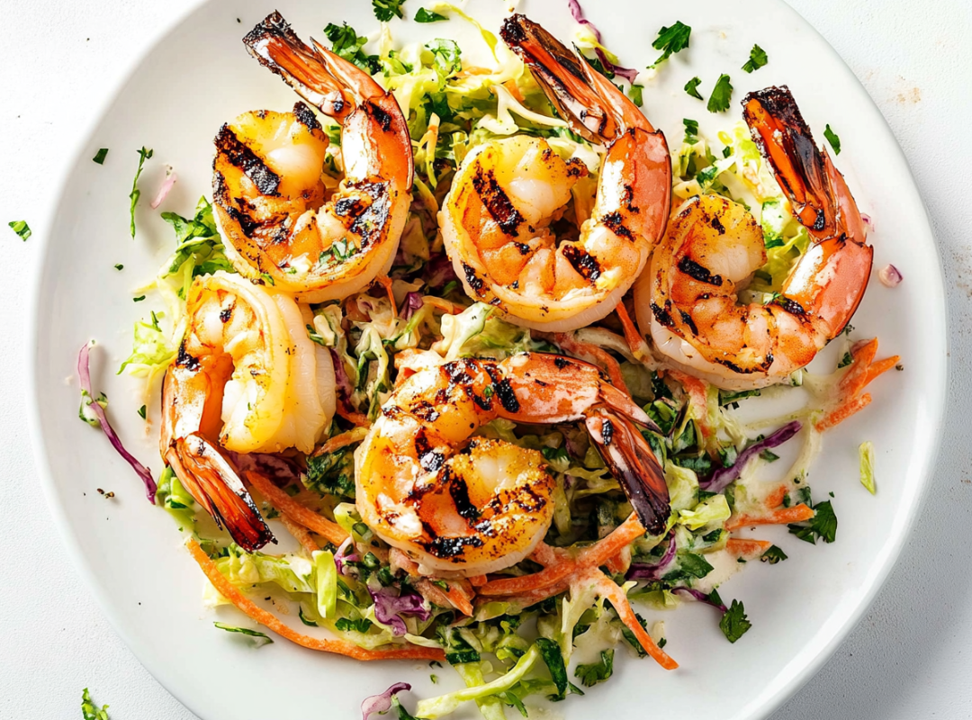 Gegrilde Garnalen met Spicy Sla - recept van The Spice Club