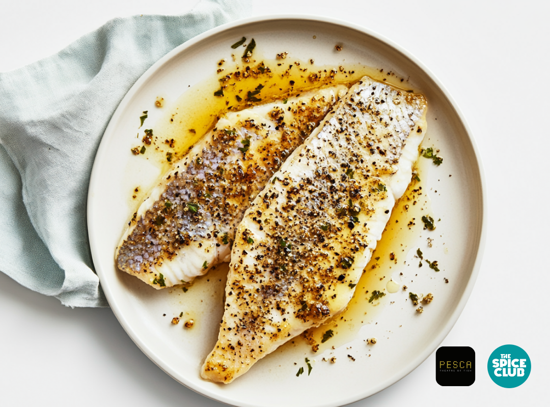 Pesca X The Spice Club · Zachte Visfilet met een Peperige Twist - recept van The Spice Club