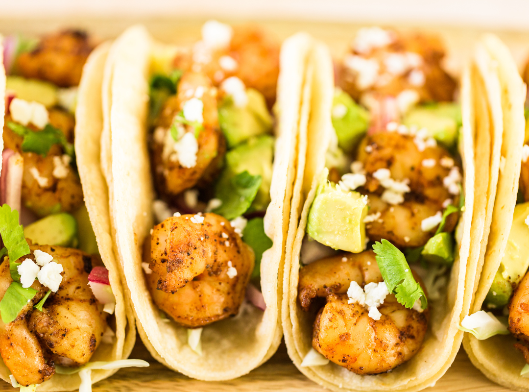 Shrimp Taco's met limoen & Avocado - recept van The Spice Club