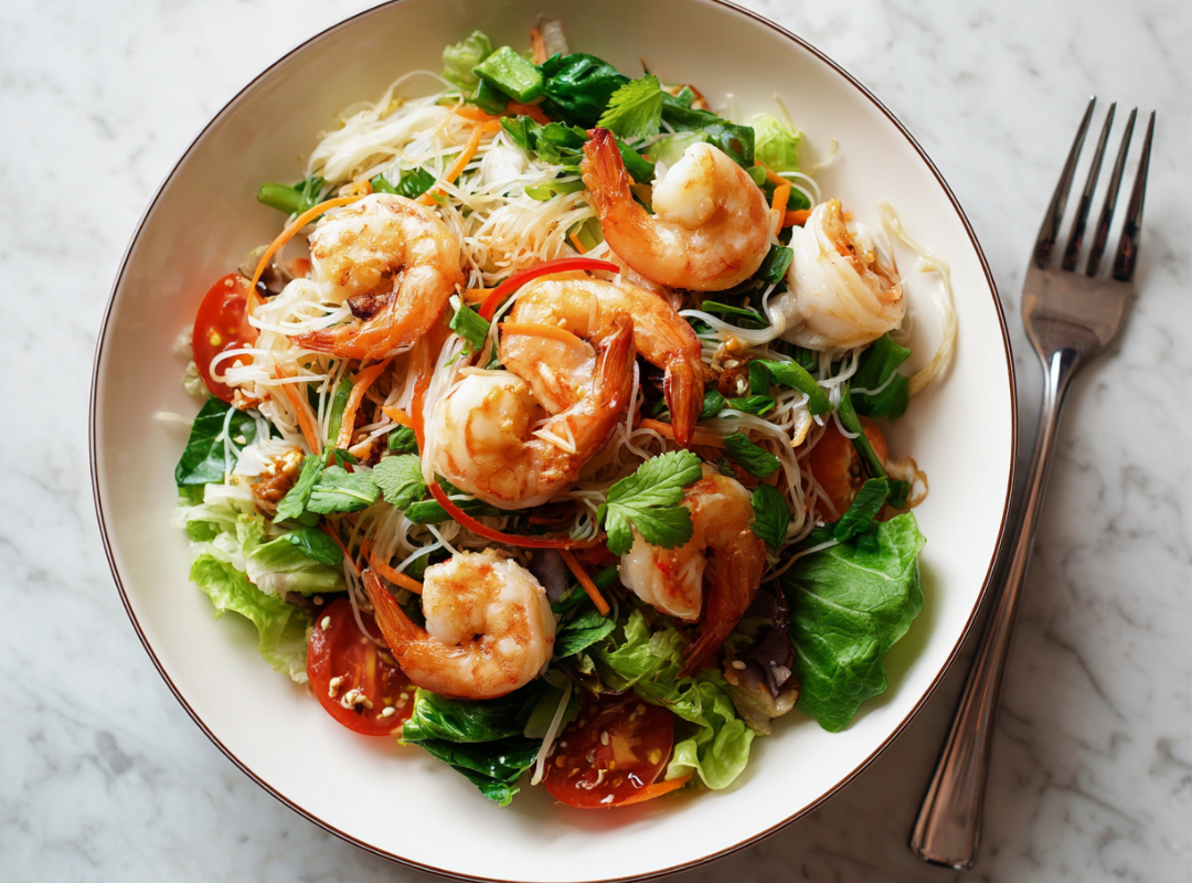 Thaise noodle & garnalen salade - recept van The Spice Club