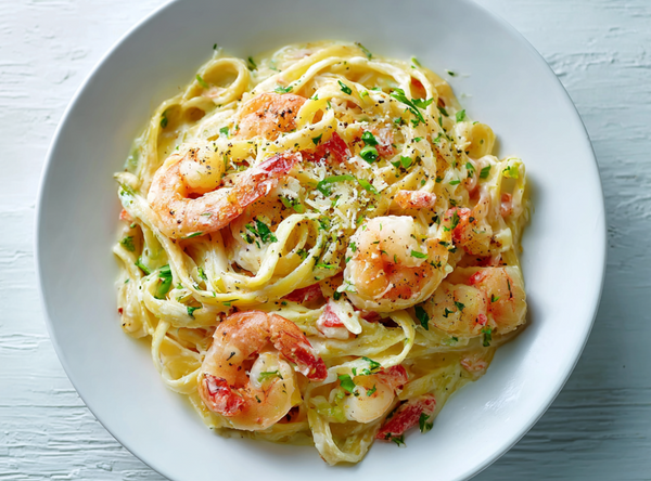 Cajun Alfredo Pasta met Garnalen - recept van The Spice Club