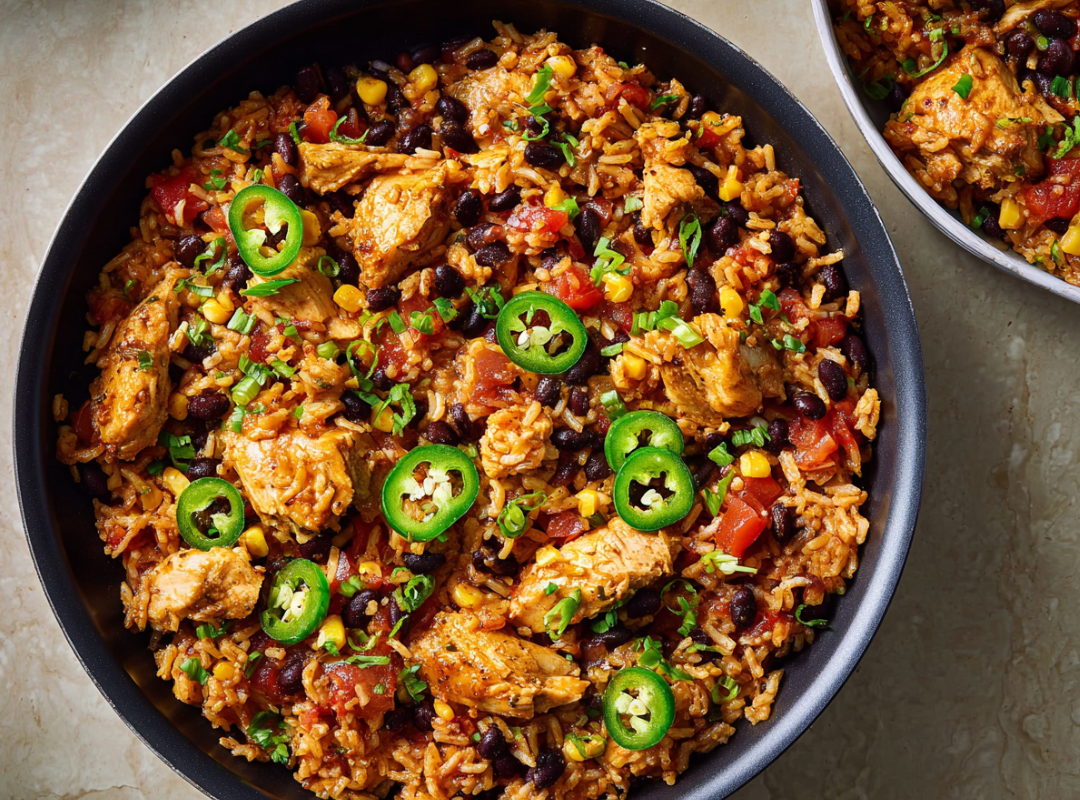 1-pans Mexicaanse kip met rijst - recept van The Spice Club