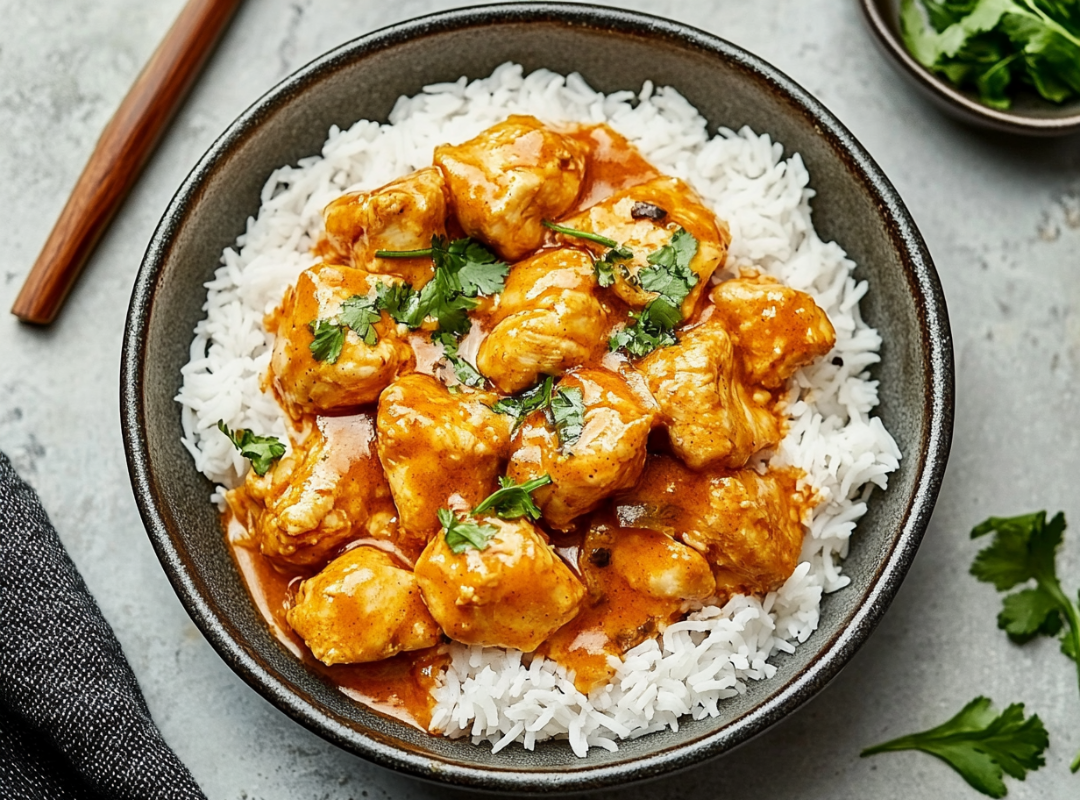Zoete Kip Kerrie met Sinaasappel - recept van The Spice Club