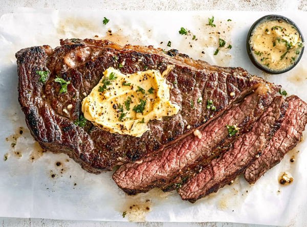 Beef bavette met zelf gemaakte kruidenboter - recept van The Spice Club