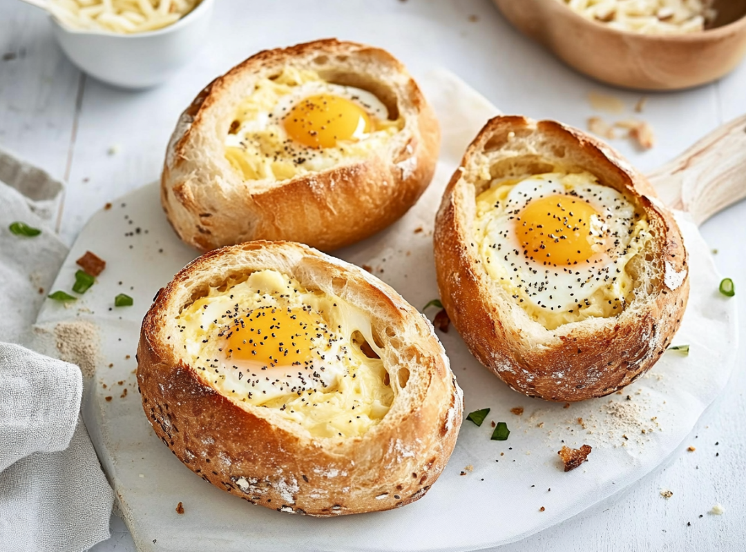 Broodje Everything Bagel gevuld met ei & kaas