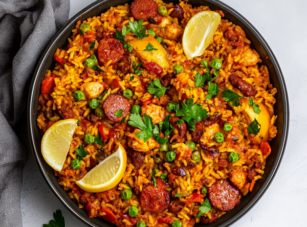 1-pans Chorizo Paella - recept van The Spice Club