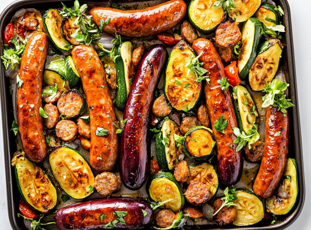 Ratatouille Traybake met Worstjes - recept van The Spice Club