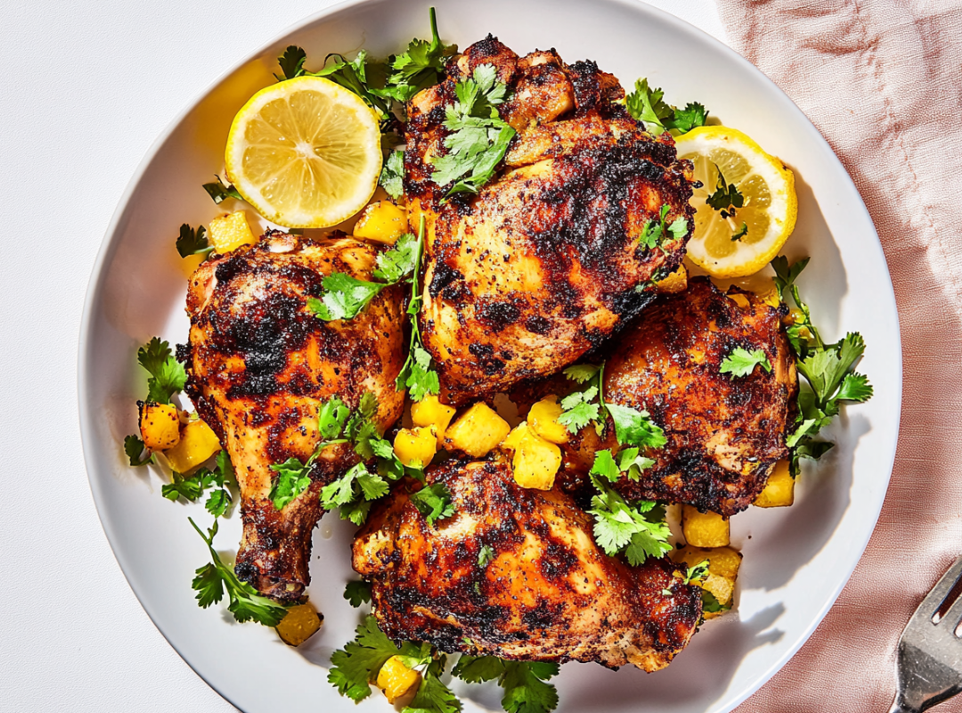 Cajun Kip met Mango Salsa & Kokos Rijst - recept van The Spice Club