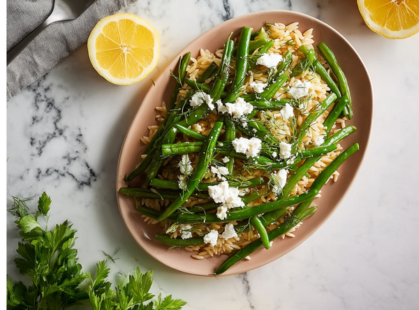 Boontjes met Orzo, Limoen en Feta - recept van The Spice Club