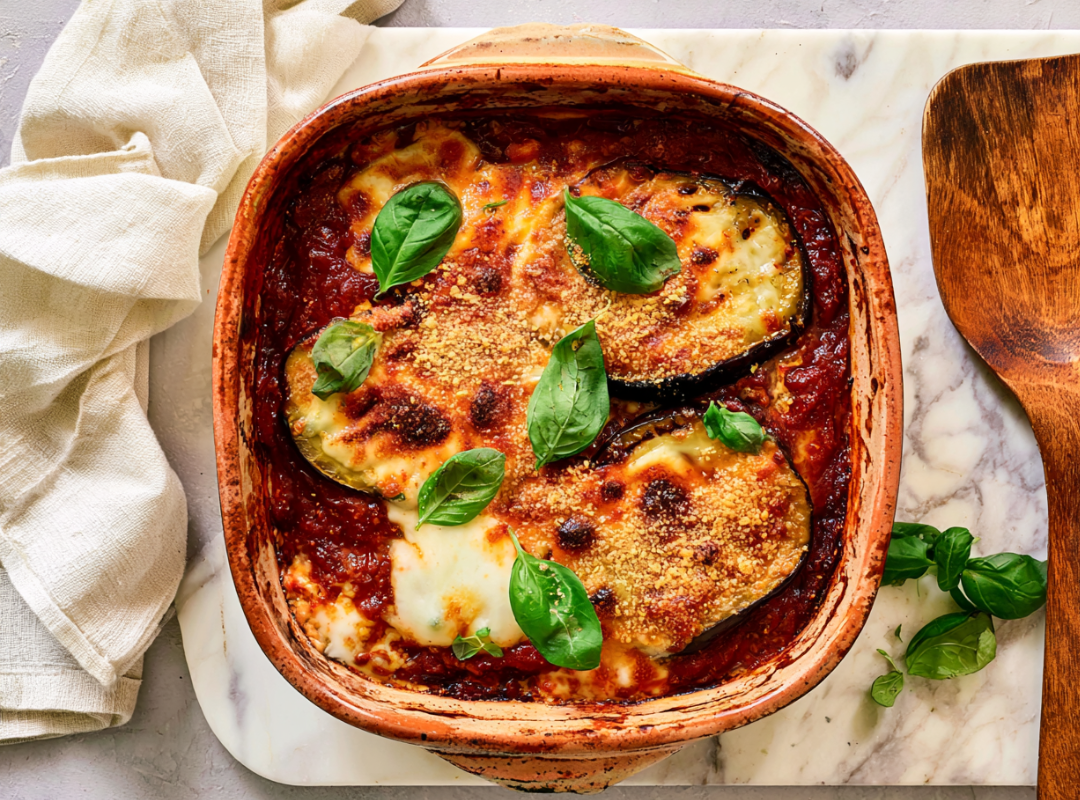 Italiaanse Ovenschotel met Aubergine en Mozzarella