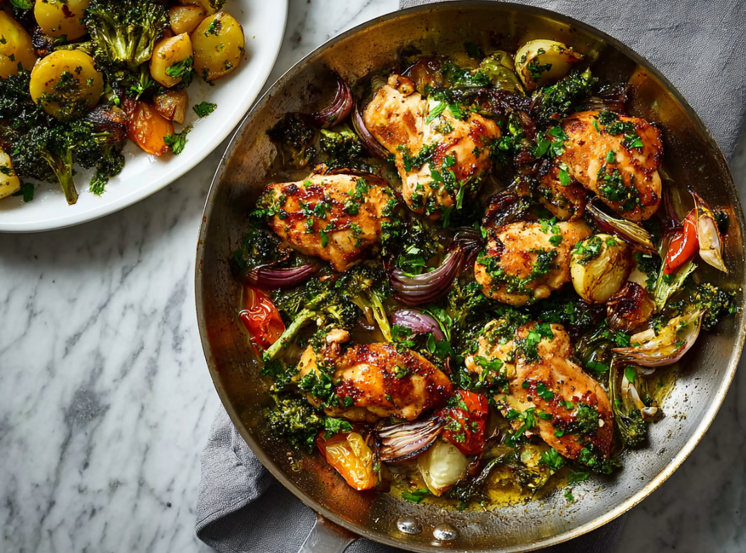 One-pan kip met bladgroenten en Kip Allround Mix