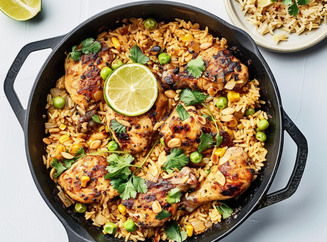 Limoen Kip met Rijst & Koriander Dressing - recept van The Spice Club