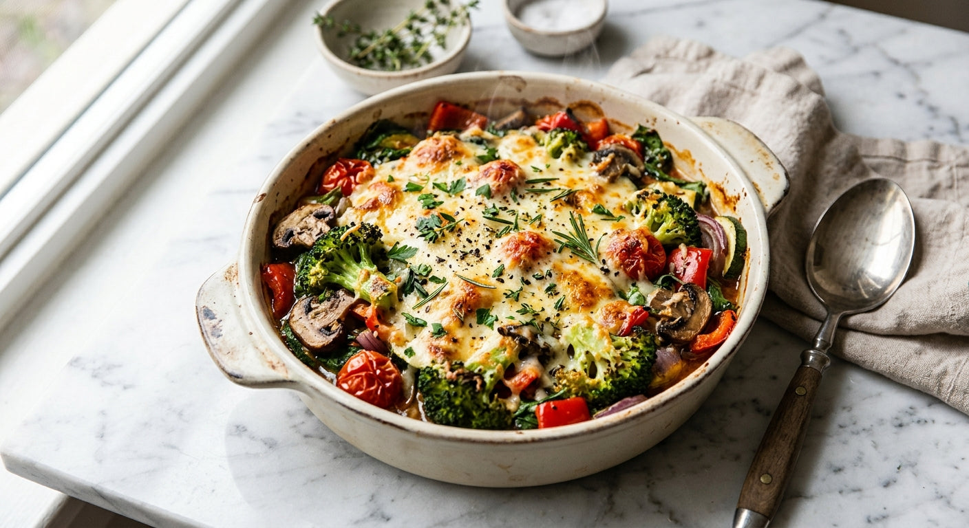 Gezonde groente ovenschotel zonder pakjes