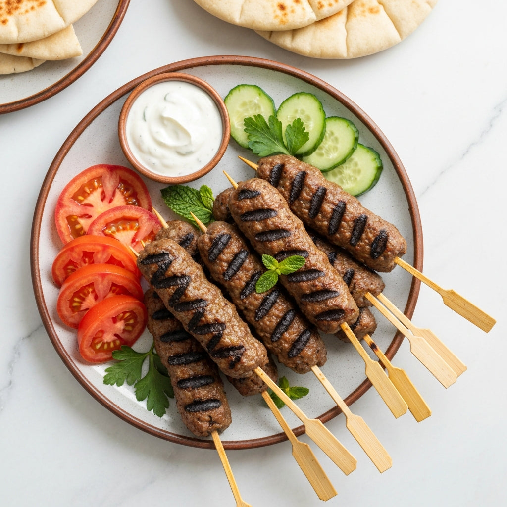Turkse Köfte Kebab - Gekruide Gehaktspiesjes zonder Pakjes
