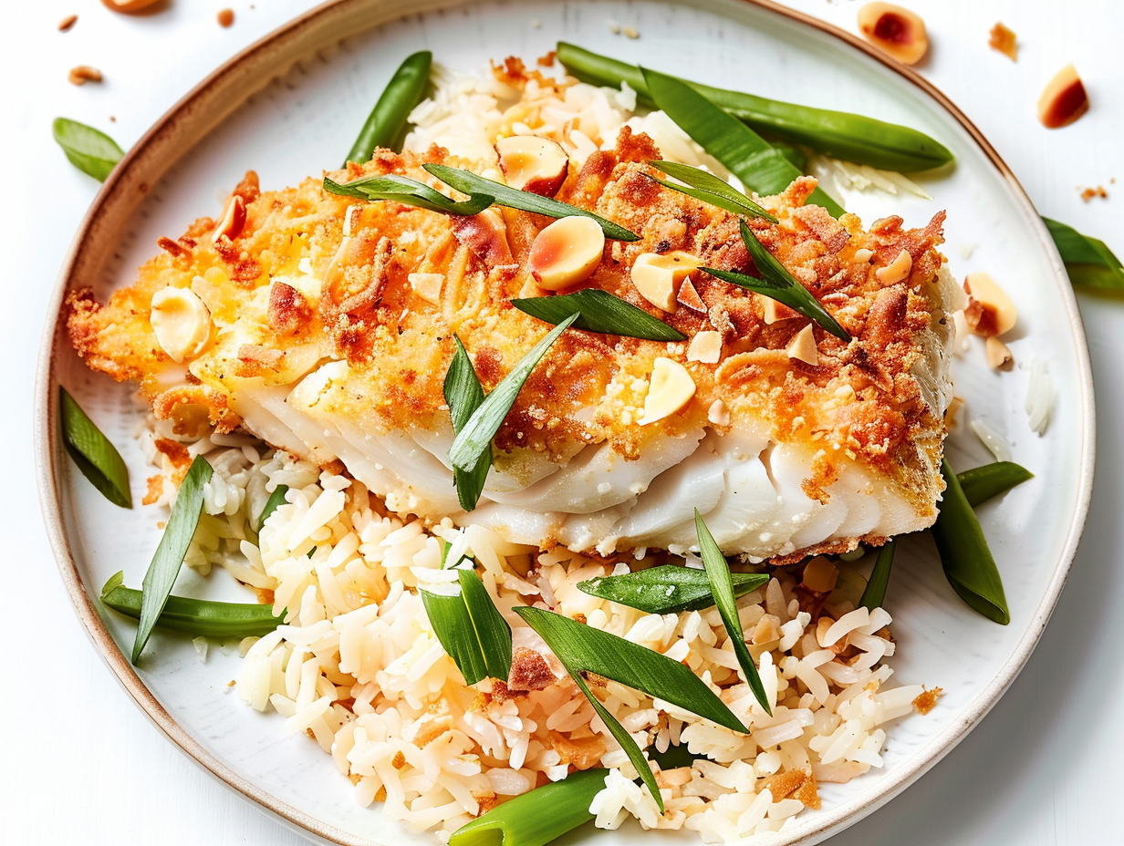 Krokante Vis met korst van macadamia's - recept van The Spice Club