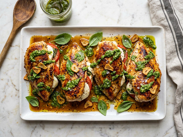 Gevulde Kip Caprese met Mozzarella & Tomaat - recept van The Spice Club