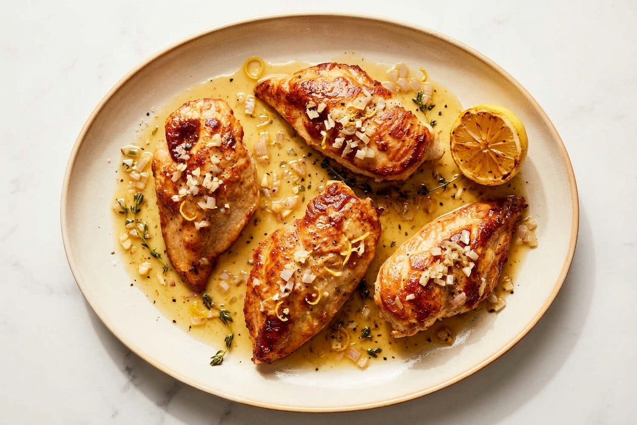 Kipfilet met citroensaus en Kip & Paprika Mix - recept van The Spice Club