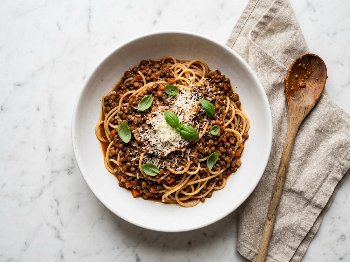 Vegetarische Bolognese met Linzen — Italiaans en Eiwitrijk - recept van The Spice Club