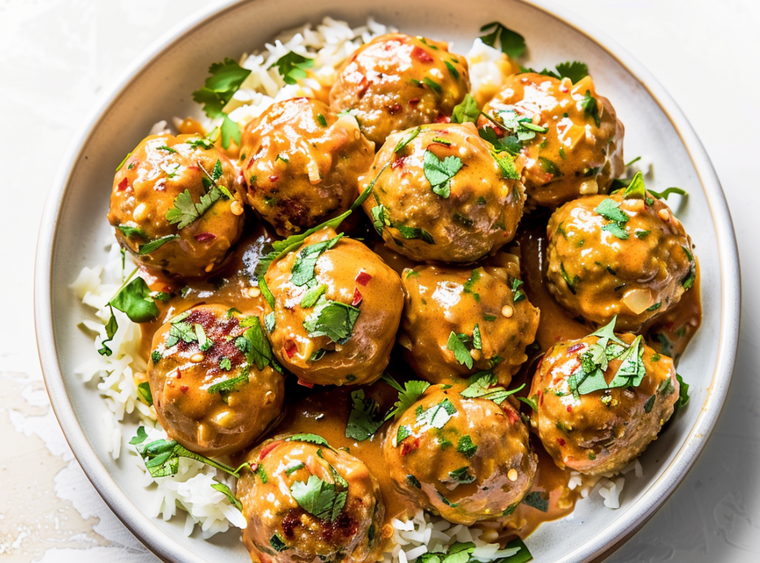 Kip gehaktballetjes met curry saus (Keto-Friendly) - recept van The Spice Club