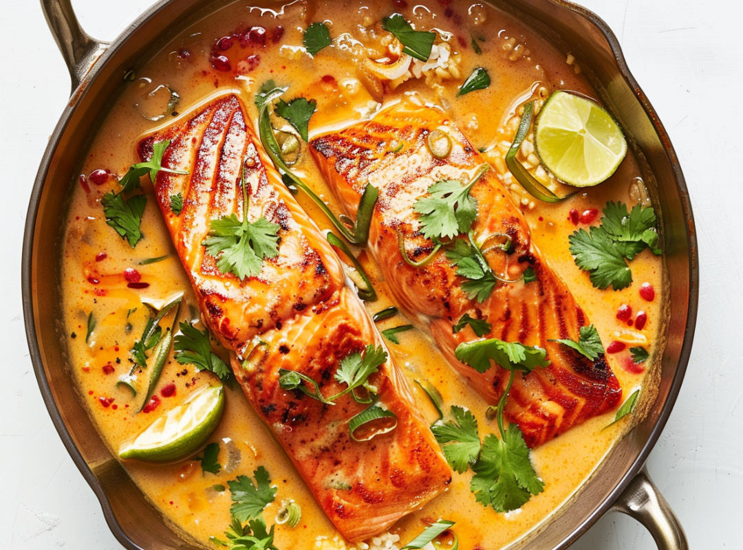 Zalm & Kokos Curry - recept van The Spice Club