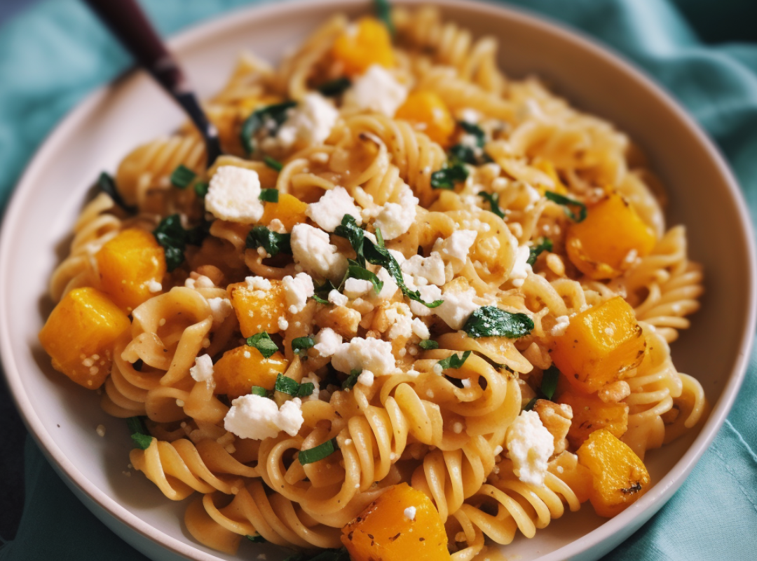 Pompoen Feta Pasta