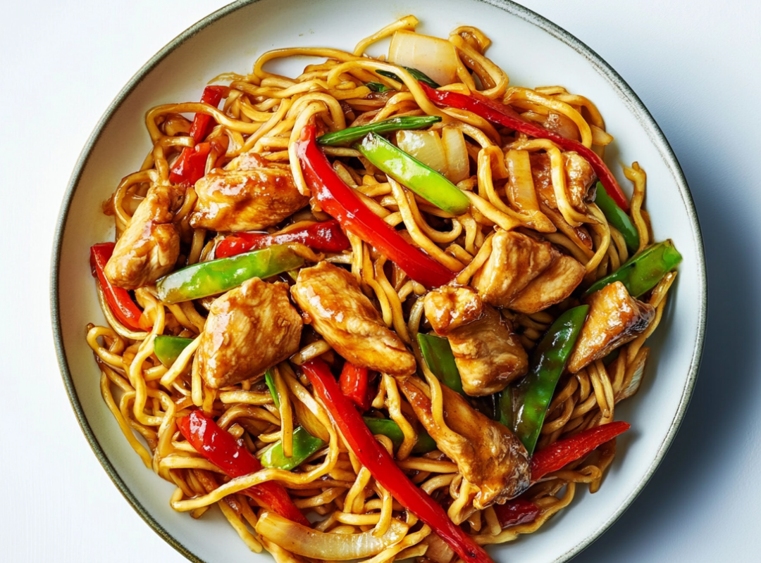 Chow Mein Noodles Met Kip