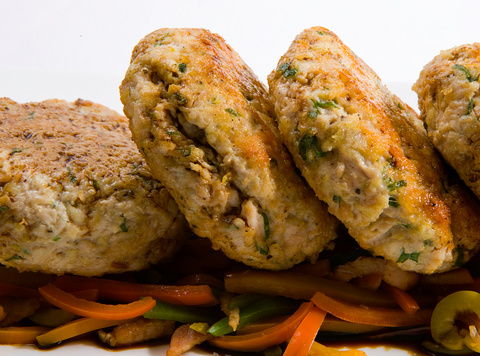 Tuna burger with rice