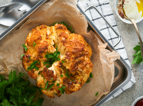 Roasted cauliflower with harissa