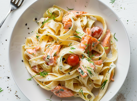 Creamy Tagliatelle with salmon