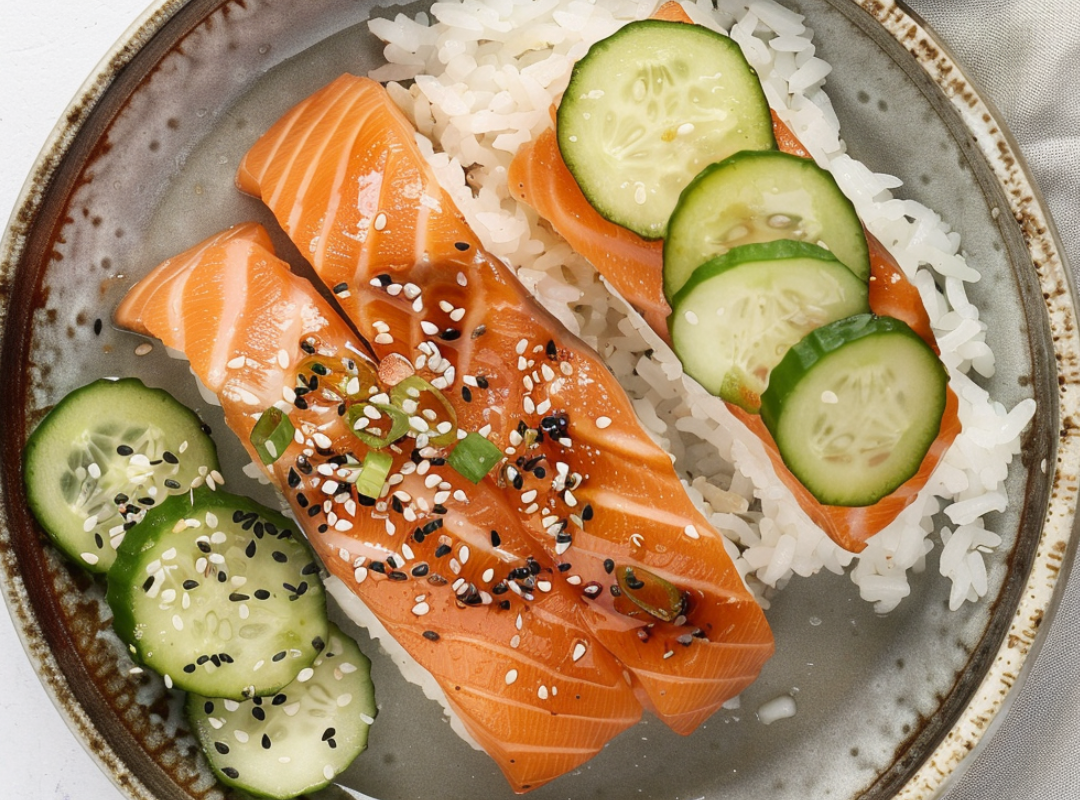 Chili Zalm met Komkommer Salade