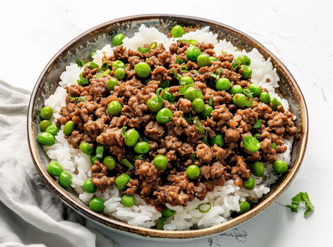 Soboro Donburi · Minced Meat with Ginger & Rice