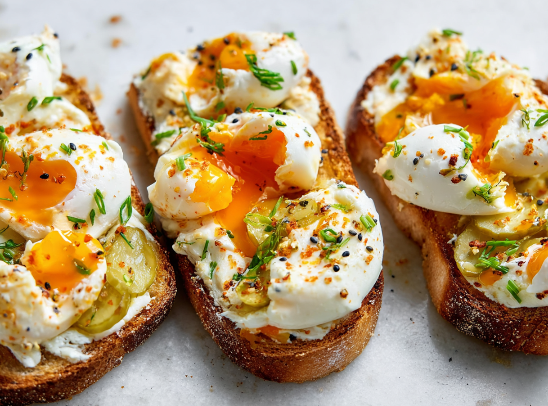 Ei Salade op Toast met Everything Bagel Topping