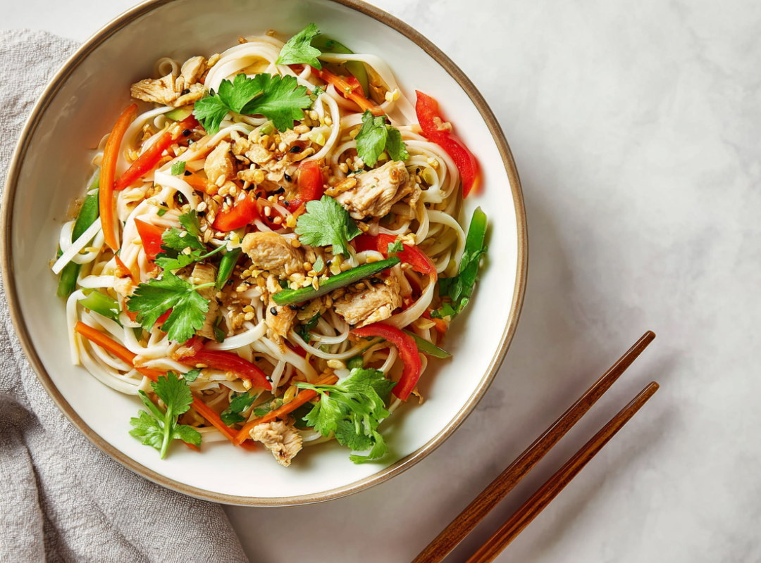 Kip noodle salade