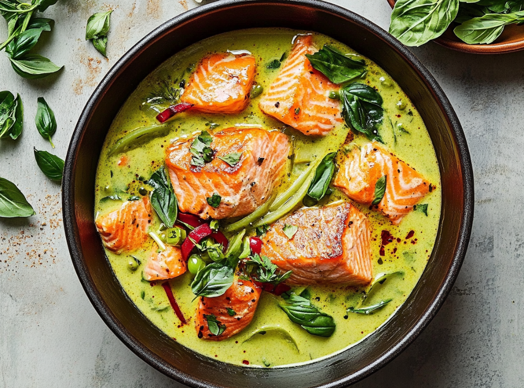 Groene Curry met Zalm