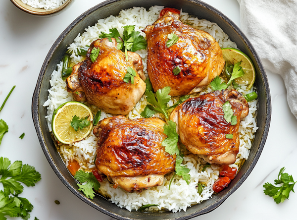 Thaise kip met kokos rijst - recept van The Spice Club