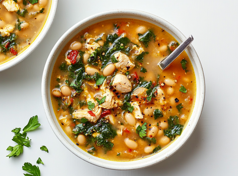 White Bean Lime Soup with Vegetables & Chicken