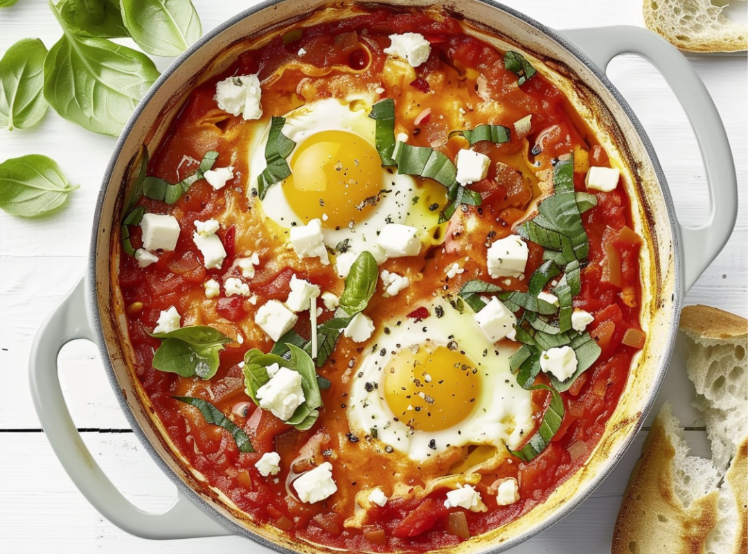 Shakshuka met Feta & Spinazie