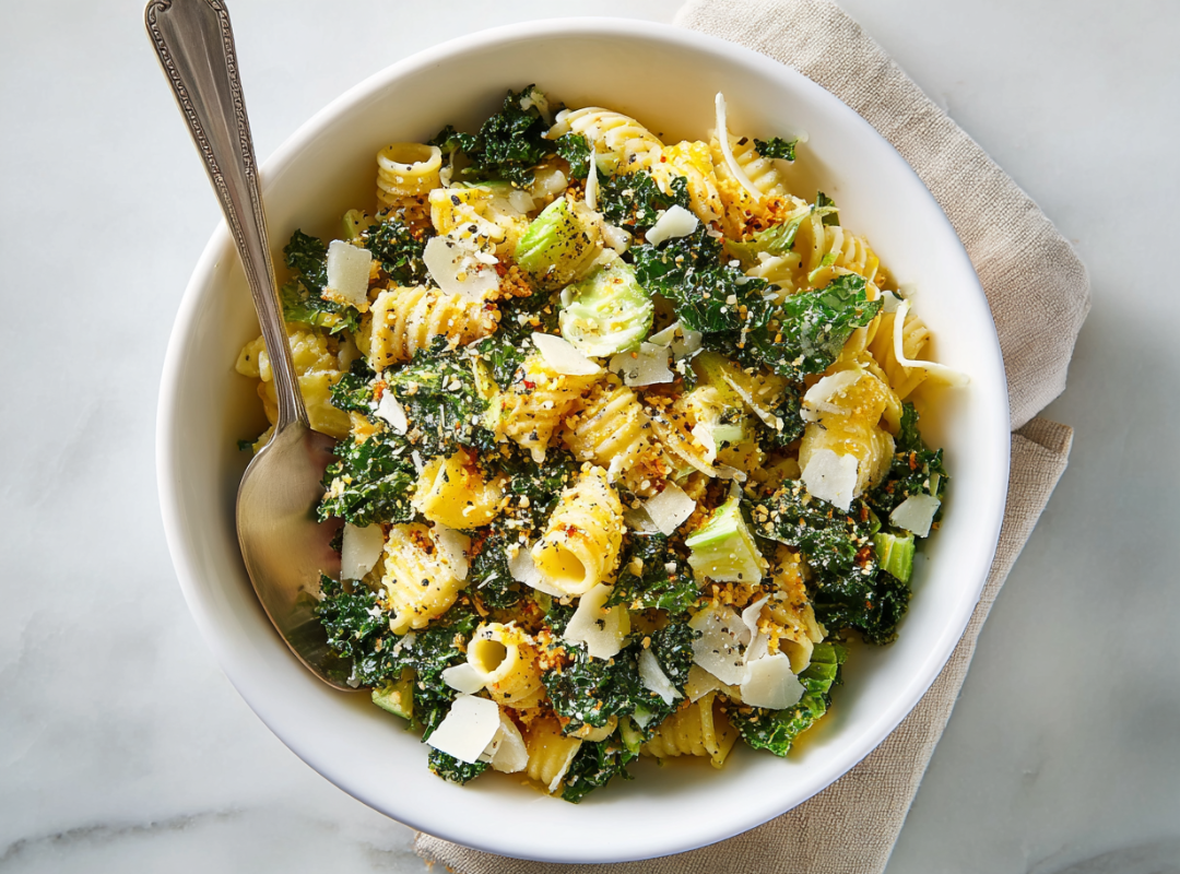 Caesar Pastasalade met Boerenkool