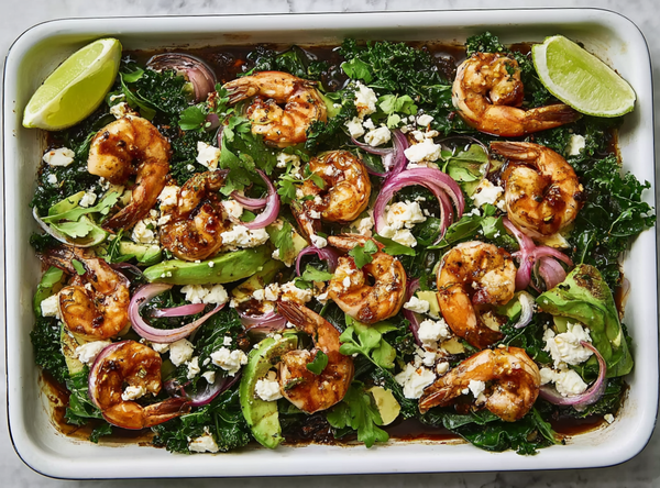 Garnalen Traybake met Groenten en Feta - recept van The Spice Club