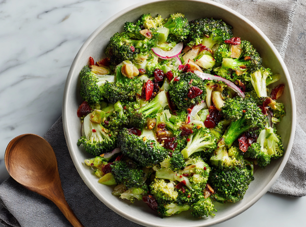 Italiaanse Broccoli Salade met Mozzarella en Amandelen - recept van The Spice Club