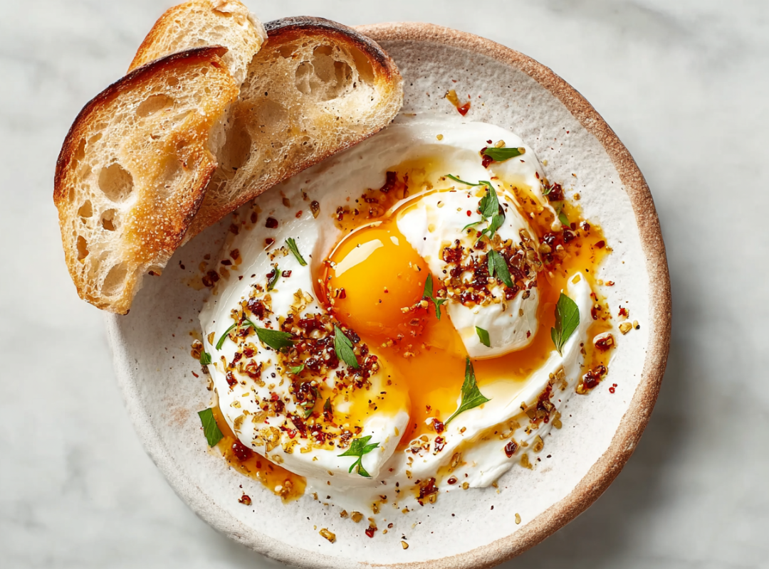 Za’atar Eieren met Romige Yoghurt