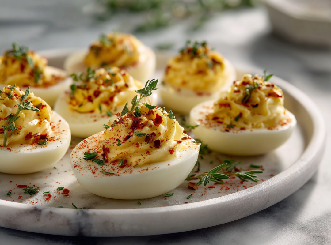 Gevulde Eieren met Mosterd