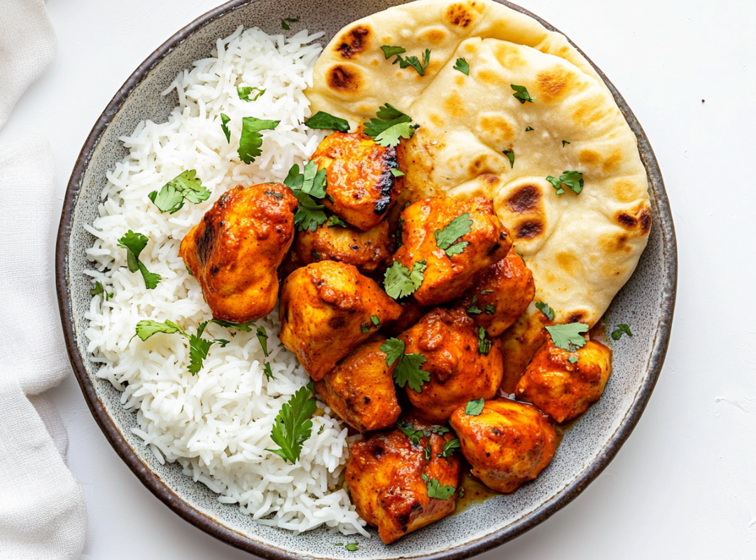 Klassieke tandoori met rijst en naan