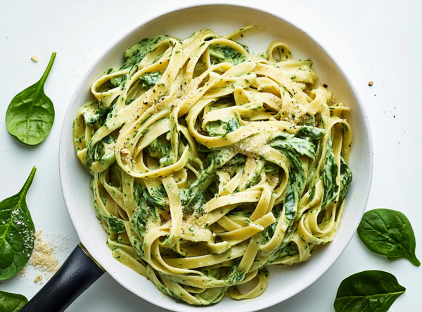 Creamy spinazie pasta - recept van The Spice Club