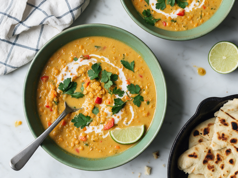 Linzensoep met curry zonder pakje