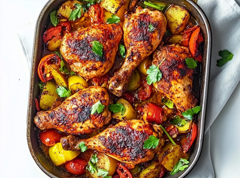 Piri piri chicken baking tray