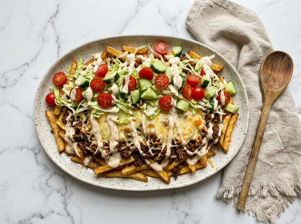 Kapsalon Deluxe met Shoarma en Verse Groenten