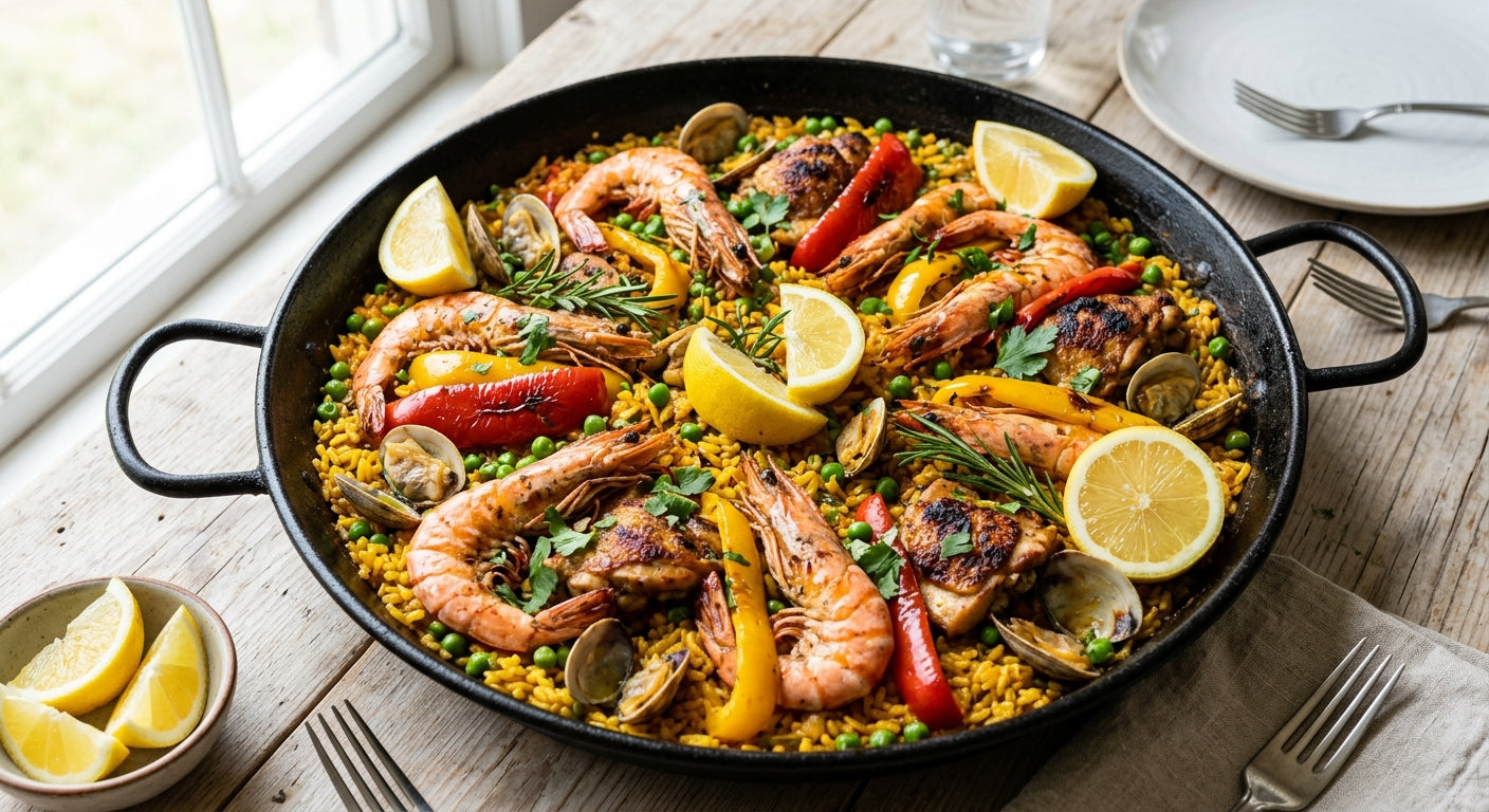 Paella recept thuis maken zonder pakjes